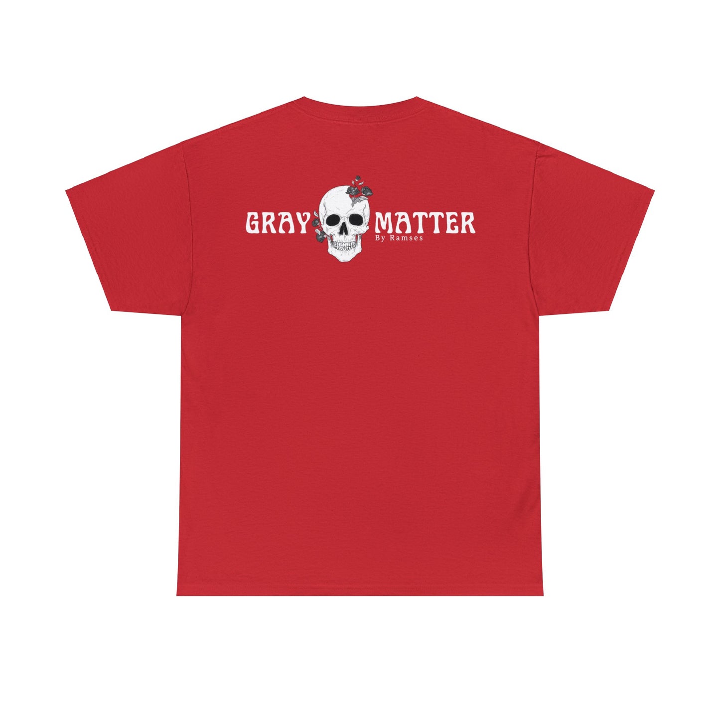 Gray Matter T-shirt Front and Back Graphic/White Label