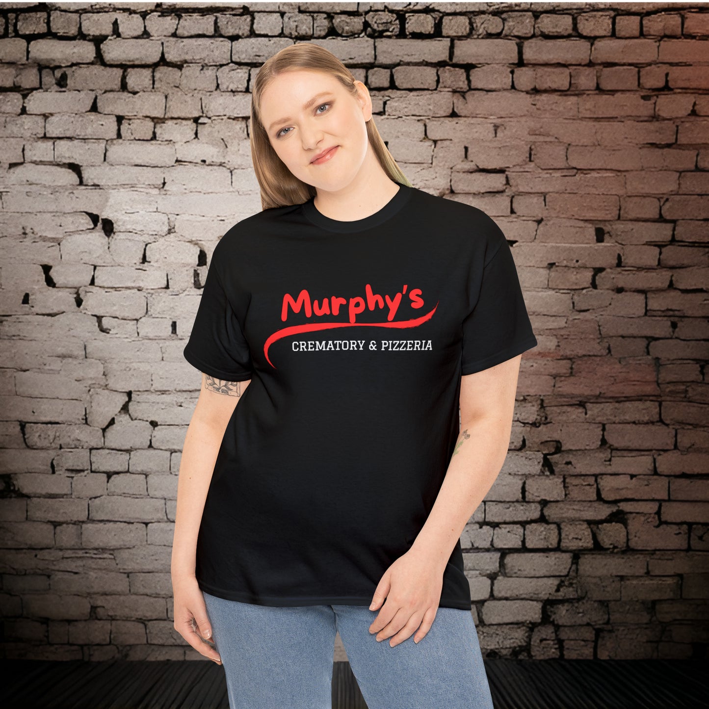 Murphy's Crematory & Pizzeria T-Shirt Front & Rear Graphic