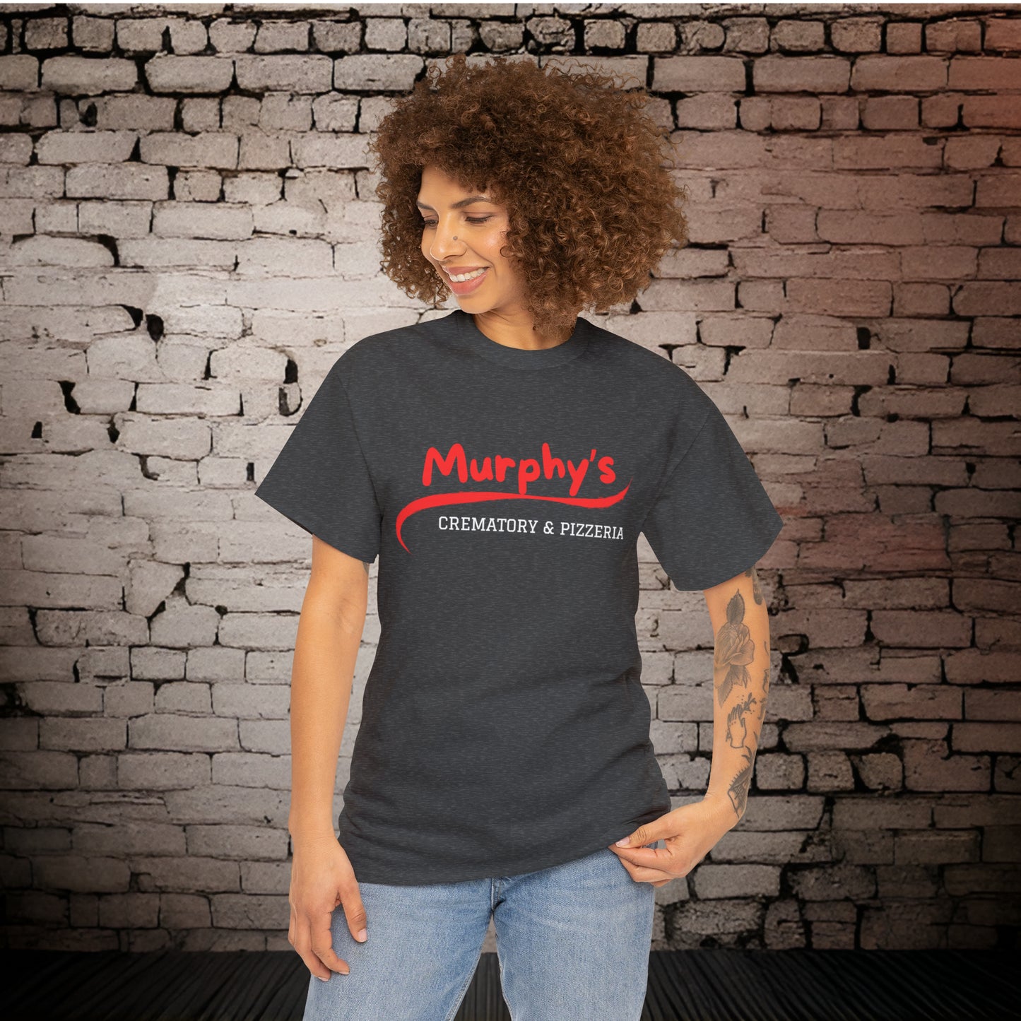 Murphy's Crematory & Pizzeria T-Shirt Front & Rear Graphic