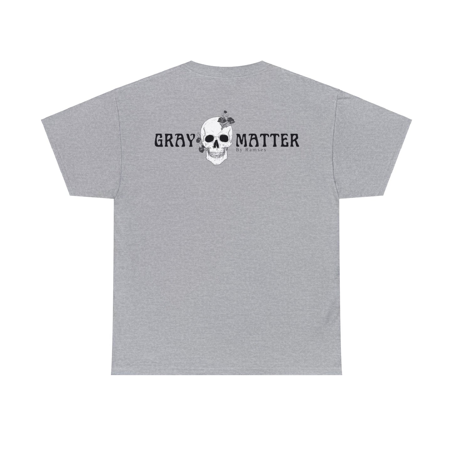 Gray Matter T-shirt Front and Back Graphic/Black Label