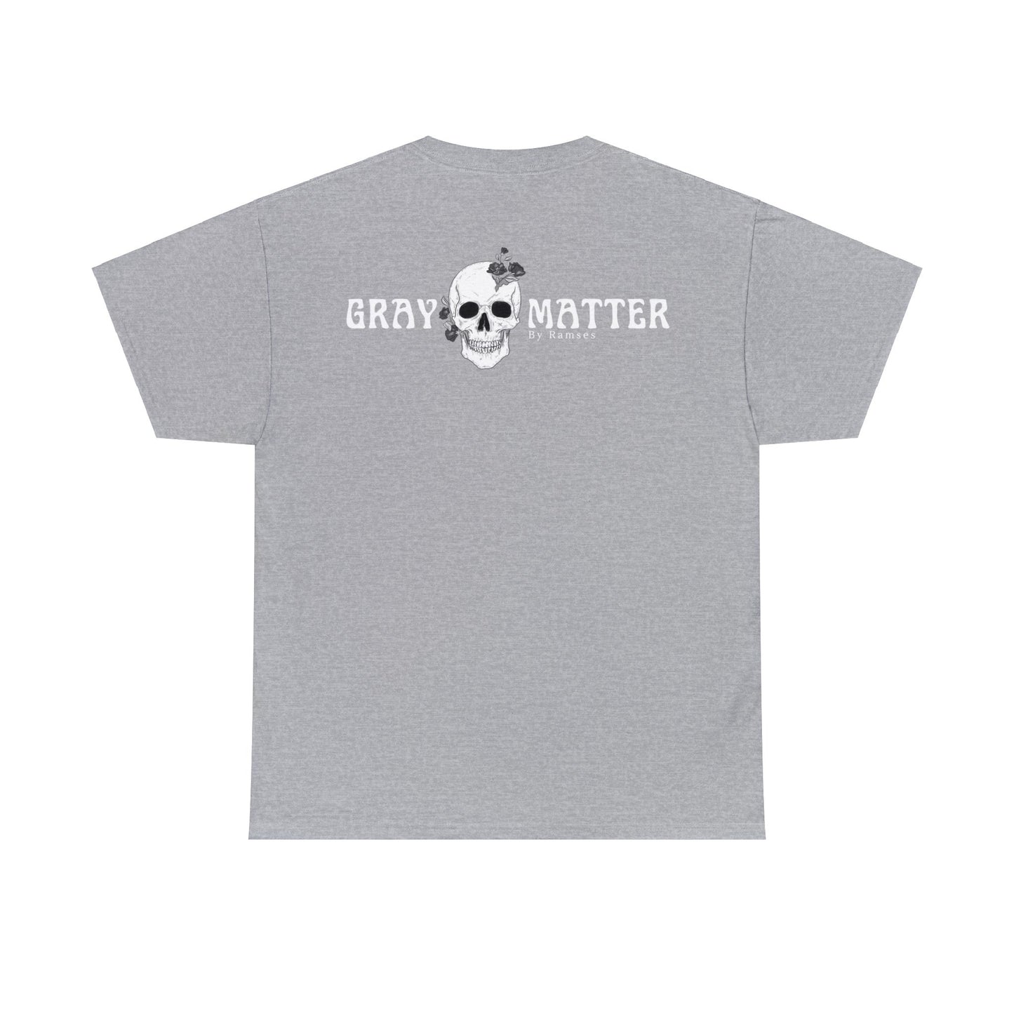 Gray Matter T-shirt Front and Back Graphic/White Label