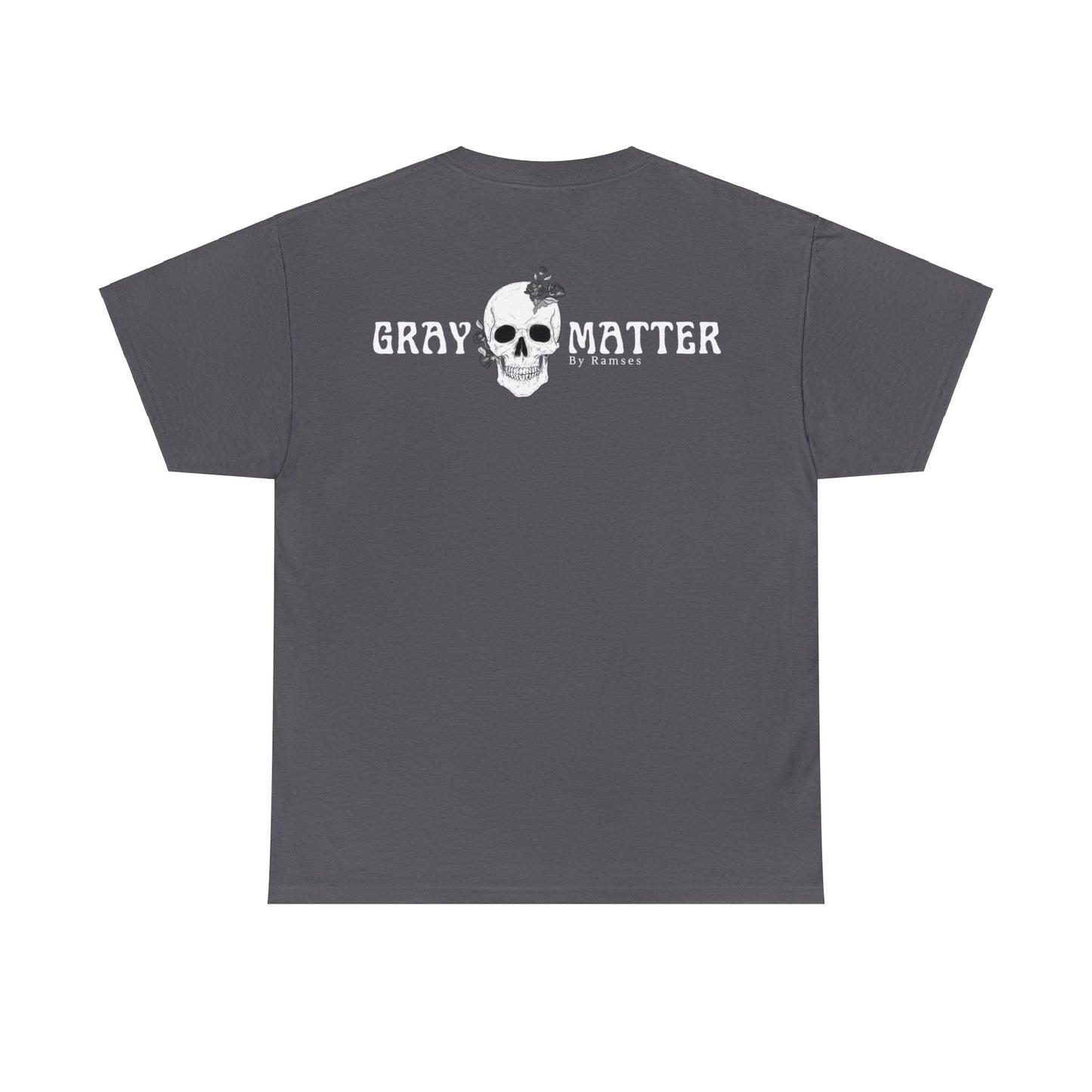 Gray Matter T-shirt Front and Back Graphic/White Label